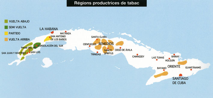 Zones tabacoles de Cuba